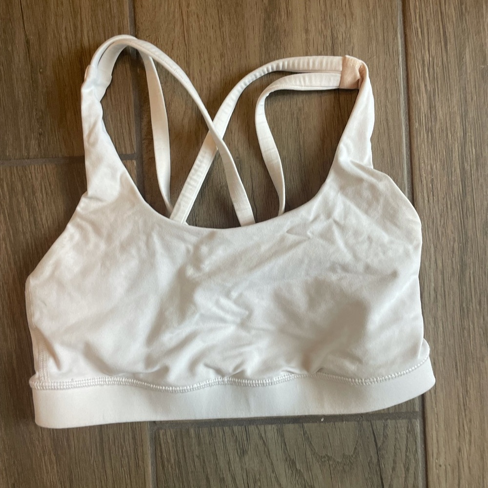 Lululemon white cross back sports bra
